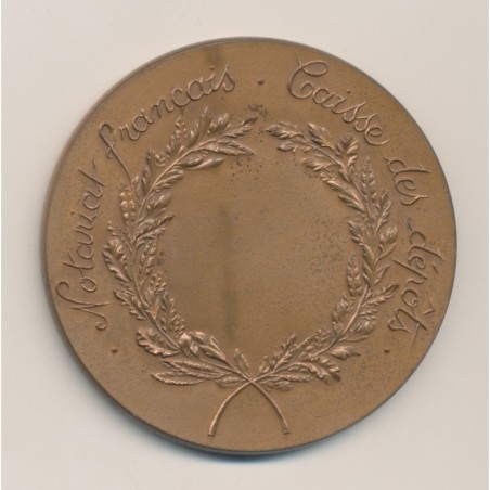 Médaille - Notariat Français - Caisse des dépôts - J.E.M Portalis - 1746/1807 - bronze - 59mm - TTB+