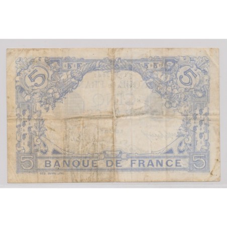 5 Francs Bleu - 13.11.1915 - Z.8799 - TTB