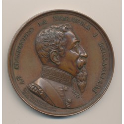 Médaille - AD Alessandro la marmora I Bersaglieri - 1886 - bronze - 65mm - SUP