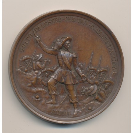 Médaille - AD Alessandro la marmora I Bersaglieri - 1886 - bronze - 65mm - SUP