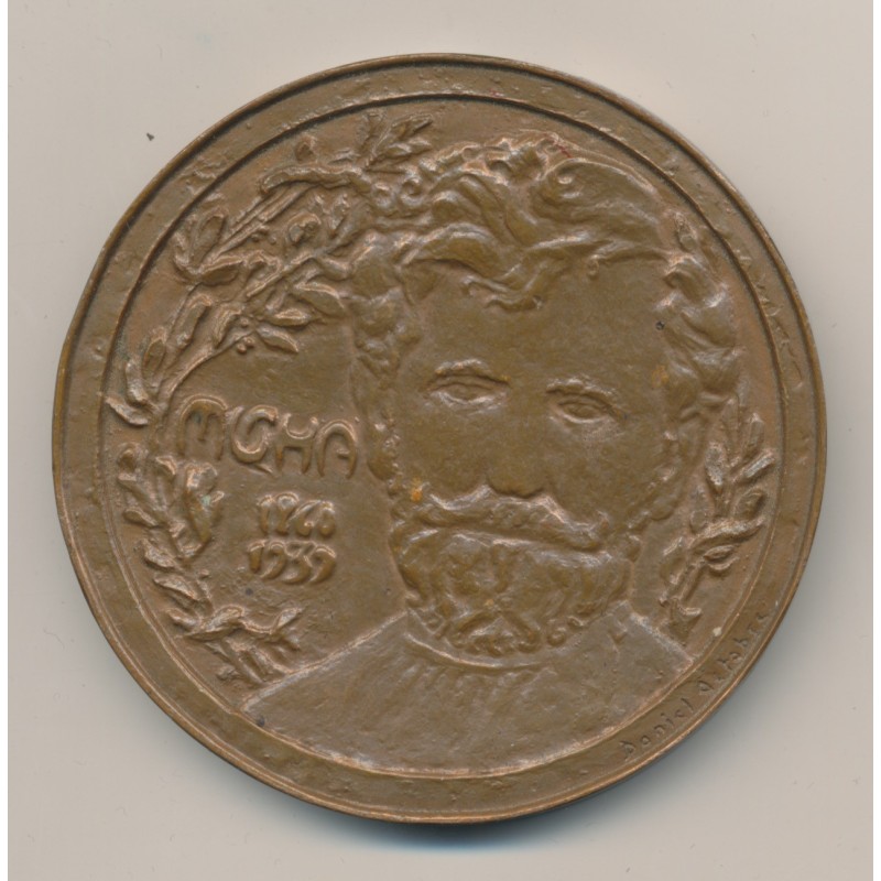 Médaille - Alfons Mucha - 1973 - bronze - 72mm
