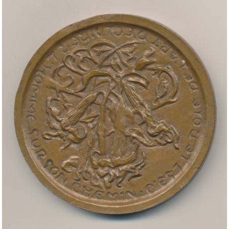 Médaille - Alfons Mucha - 1973 - bronze - 72mm