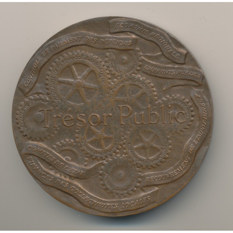 Médaille - École nationale des services du trésor - Marne la vallée 1978 - bronze - 63mm - SUP