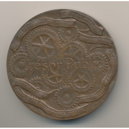 Médaille - École nationale des services du trésor - Marne la vallée 1978 - bronze - 63mm - SUP