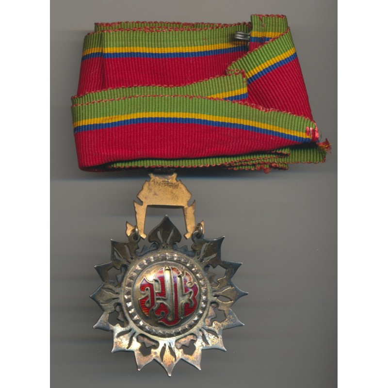 Thailande - Ordre Éléphant blanc - Commandeur - argent et vermeil - avec poinçon