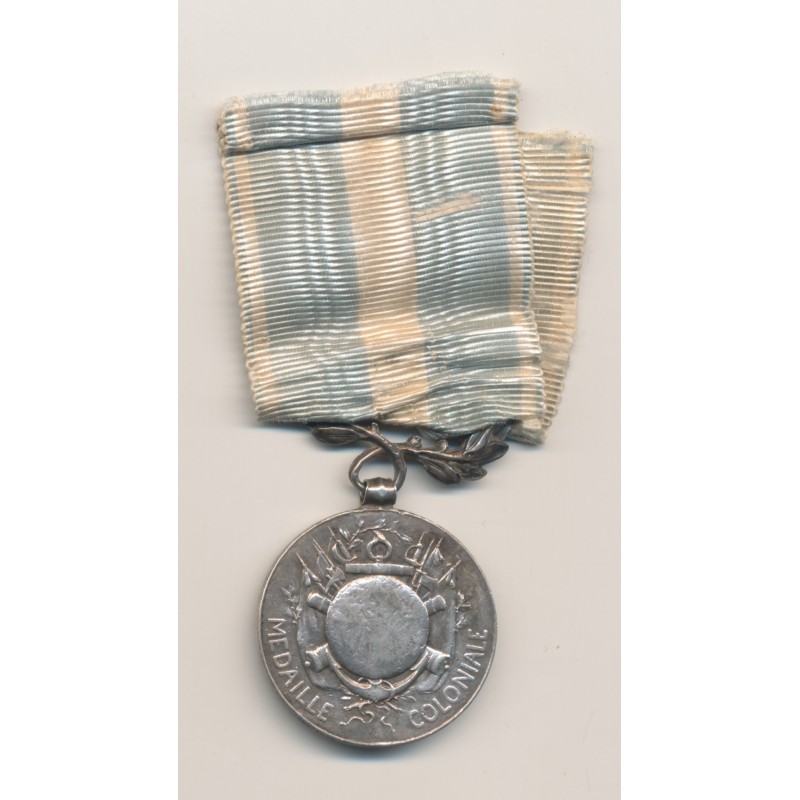 Médaille coloniale - 1er type - en argent - bélière biface