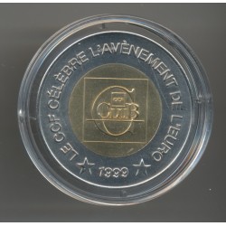 Médaille - CCF célèbre l'avènement de l'euro - bimétallique - 1999