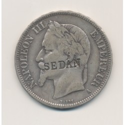 Monnaie satirique - 5 Francs 1868 A gravé SEDAN - Napoléon III - TTB
