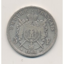 Monnaie satirique - 5 Francs 1868 A gravé SEDAN - Napoléon III - TTB 2