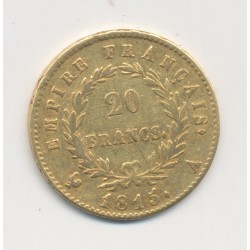 Napoléon empereur - 20 Francs Or - 1815 A Paris - TTB 2