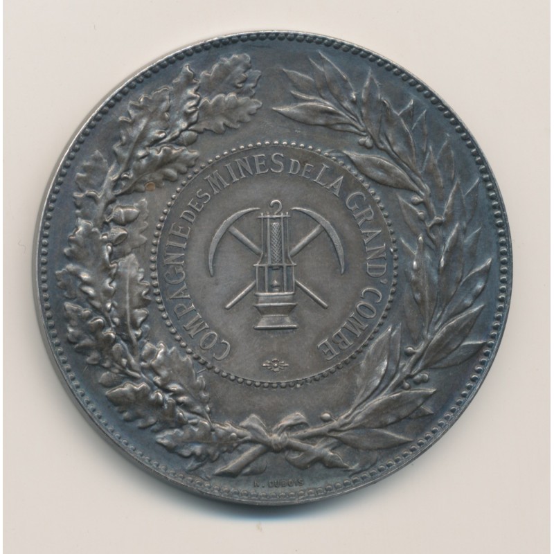 Médaille - Compagnie des mines de la grand combe - argent - H.Dubois - SUP+