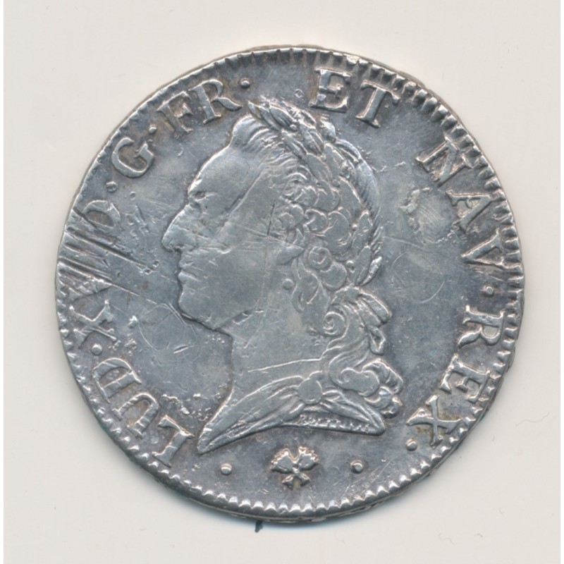 Louis XV - Écu à la vieille tête - 1772 L Bayonne - TB