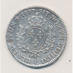 Louis XV - Écu à la vieille tête - 1772 L Bayonne - TB 2