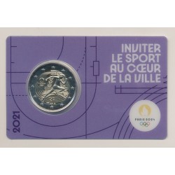 2 Euro 2021 - JO Paris 2024 - coincard violet