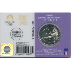 2 Euro 2021 - JO Paris 2024 - coincard violet 2