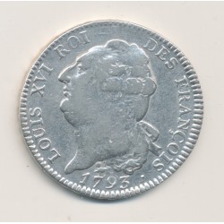 Écu de 6 livres - 1793 A Paris - constitution - AN 5 - TB+