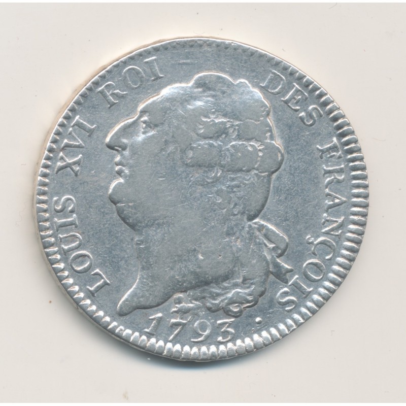 Écu de 6 livres - 1793 A Paris - constitution - AN 5 - TB+