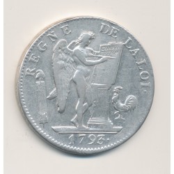 Écu de 6 livres - 1793 A Paris - convention - TB+/TTB