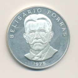 Panama - 5 Balboas 1975 - Belisario Porras - argent - SUP