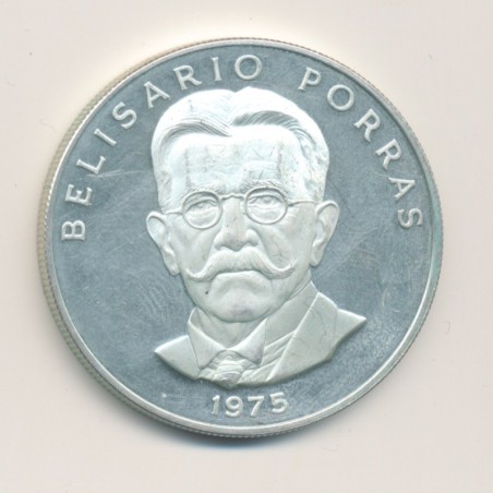 Panama - 5 Balboas 1975 - Belisario Porras - argent - SUP