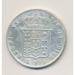 Italie - 120 Grana 1857 - Ferdinand II - Naples - argent - TTB+ 2