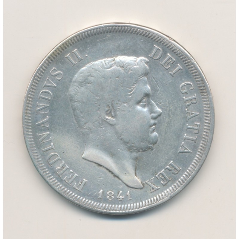 Italie - 120 Grana 1841 - Ferdinand II - Naples - argent - TB/TB+
