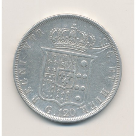 Italie - 120 Grana 1841 - Ferdinand II - Naples - argent - TB/TB+