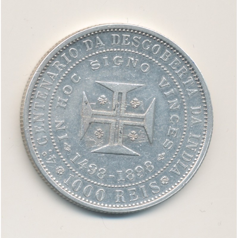 Portugal - 1000 Reis 1898 - Charles I et Amélie - argent - TTB+