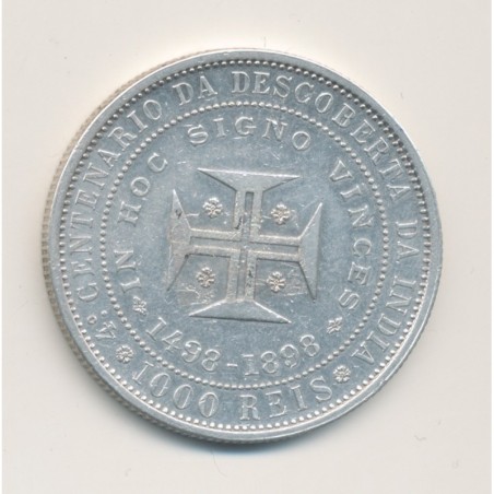 Portugal - 1000 Reis 1898 - Charles I et Amélie - argent - TTB+