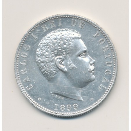 Portugal - 1000 Reis 1899 - Charles I - argent - SUP