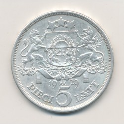 Lettonie - 5 Lati 1929 - argent - TTB+ 2