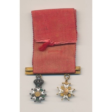 Barette de Gala - Médaille de Saint Louis et Légion honneur chevalier 