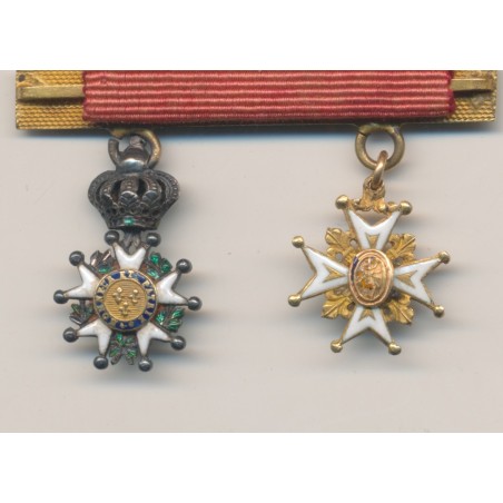 Barette de Gala - Médaille de Saint Louis et Légion honneur chevalier 