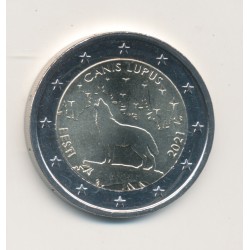 2€ Lettonie 2021 - loup