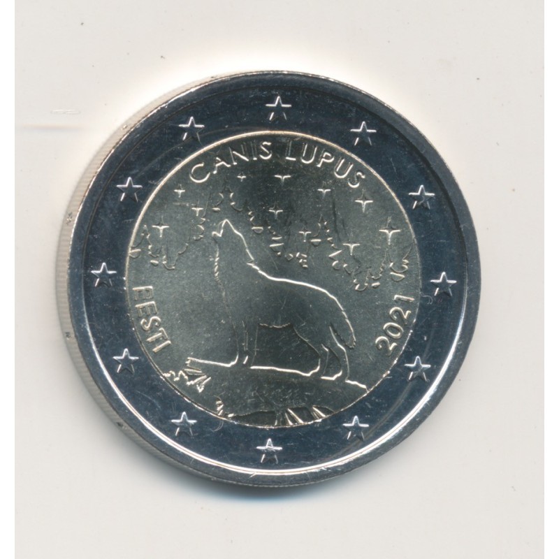 2€ Lettonie 2021 - loup