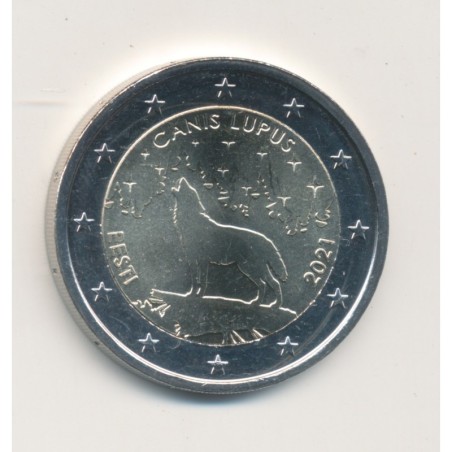 2€ Lettonie 2021 - loup
