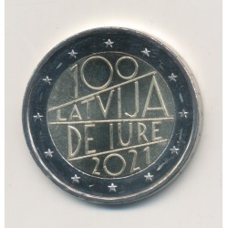 2€ Lettonie 2021 - 100e anniversaire reconnaissance internationale de la Lettonie