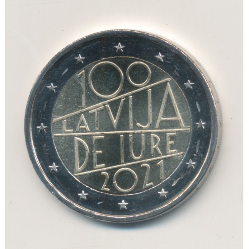 2€ Lettonie 2021 - 100e anniversaire reconnaissance internationale de la Lettonie