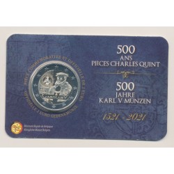 Coincard - 2 Euro Belgique 2021 - Charles V - version Française