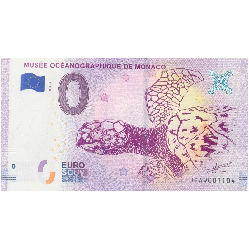 Billet 0€ - Musée océanographique Monaco - 2018-2 - N°1104