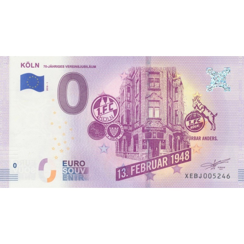 Billet 0€ - Allemagne - Koln - 2018-1 - N°5246