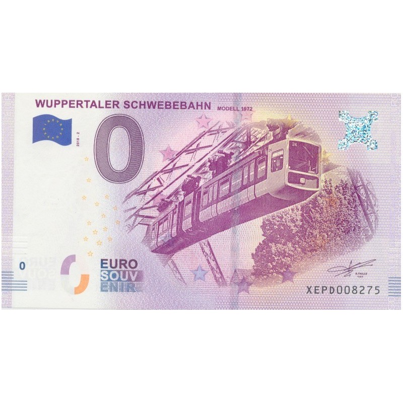 Billet 0€ - Allemagne - wuppertaler schebebahn - 2018-2 - N°8275