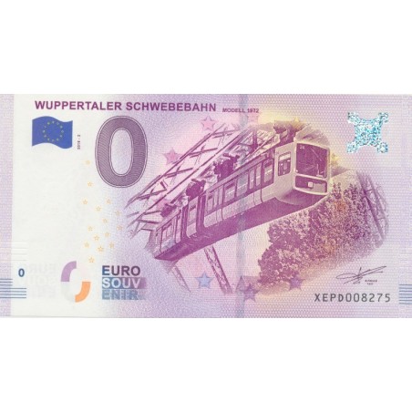 Billet 0€ - Allemagne - wuppertaler schebebahn - 2018-2 - N°8275