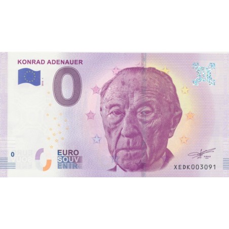 Billet 0€ - Allemagne - Konrad Adenauer - 2018-1 - N°3091