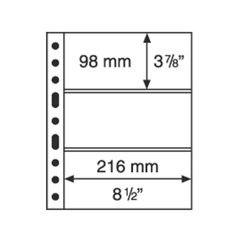 Feuilles billets Grande 3 Cases