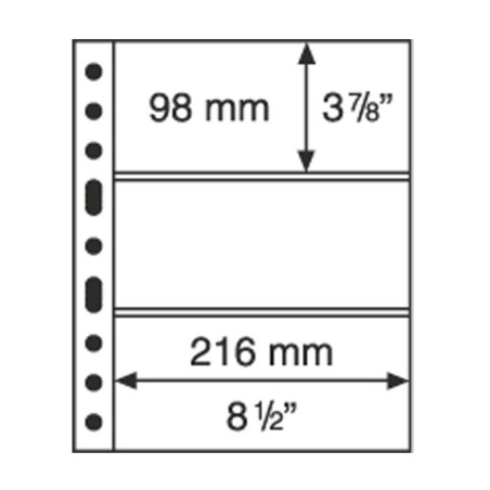 Feuilles billets Grande 3 Cases