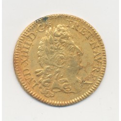 Louis XIV - Louis d'or à l'écu - 1690 A Paris - Réformation sur atelier Lyon - Trésor de Plozevet 2