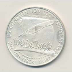 Etats-Unis - 1 Dollar 1987 P - Bicentenaire constitution Américaine - argent - SUP 2