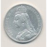 Angleterre - 1 Crown 1889 - Victoria - argent - TB/TB+