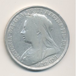 Angleterre - 1 Crown 1894 - Victoria - argent - TB